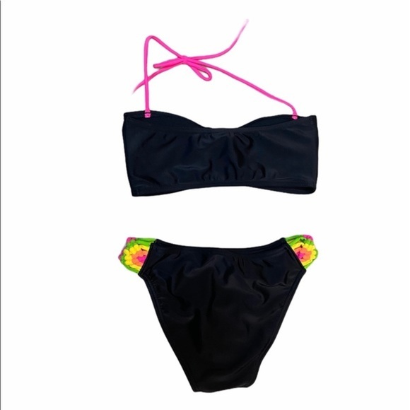 Coco cabana black bikini with rainbow detail - Picture 3 of 4